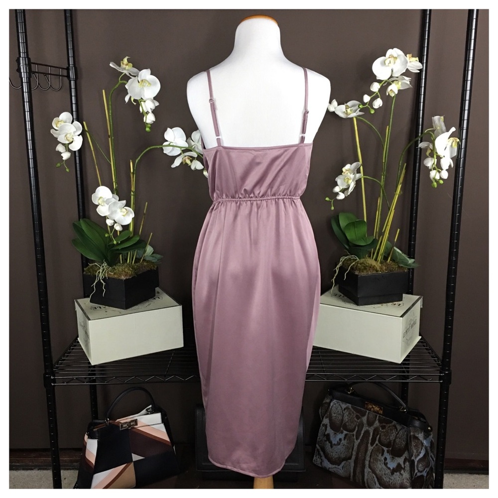 MAUVE SLIP DRESS - Picture 2 of 6